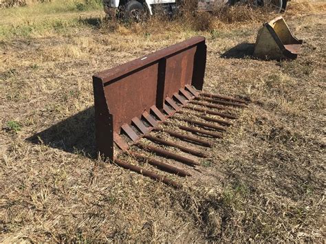 forks for skid steer used|used skid steer manure forks.